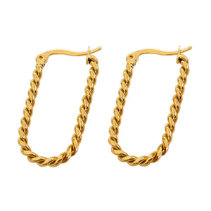 18K GOLD PLATED STAINLESS STEEL "Pin" EARRINGS, INTENSITY