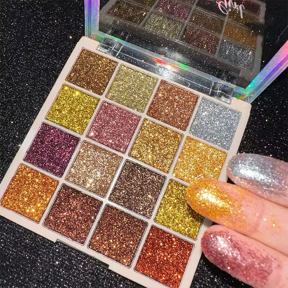 16 Colors Glitter Eyeshadow Palette Shimmer Multicolor