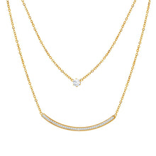 18K GOLD PLATED STAINLESS STEEL NECKLACE, INTENSITY