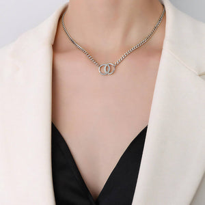 STAINLESS STEEL "INFINITY" NECKLACE, INTENSITY