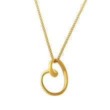 18K GOLD PLATED STAINLESS STEEL "CURL" NECKLACE, INTENSITY